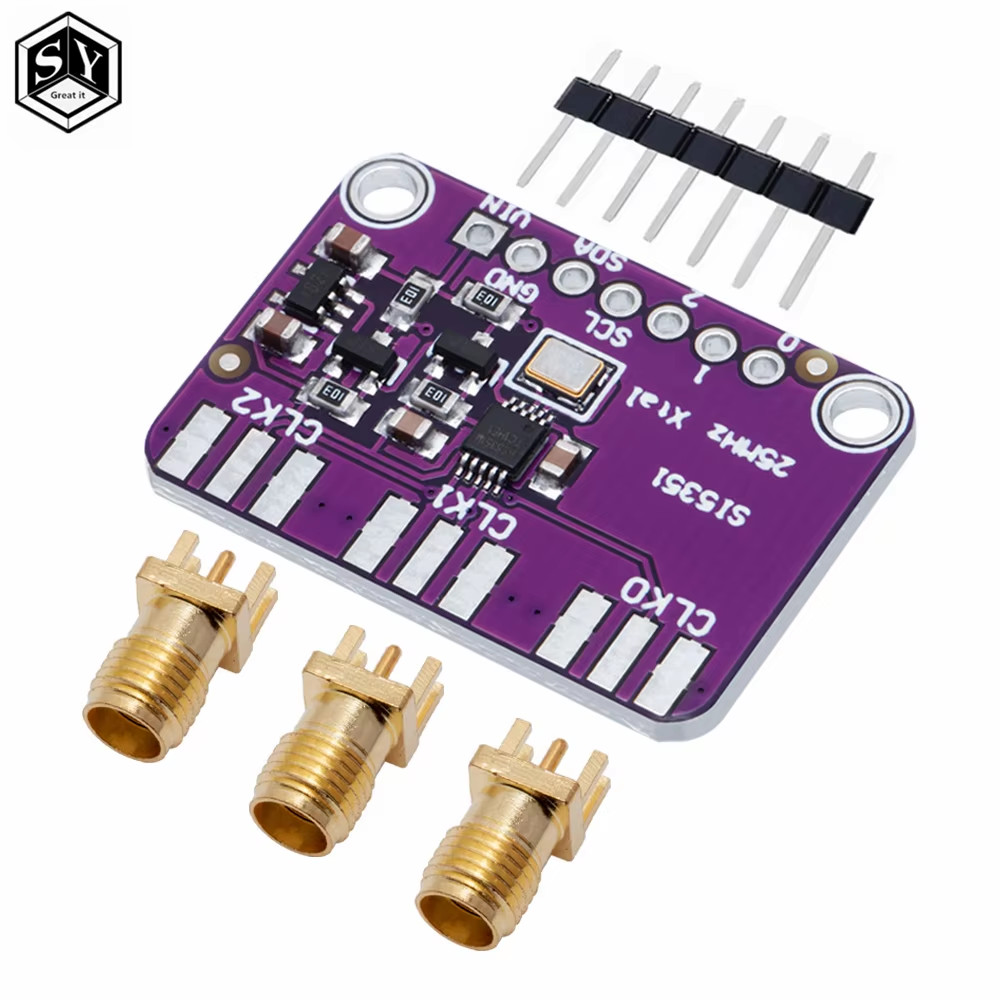 Si5351A SI5351 นาฬิกาสัญญาณเครื่องกําเนิดไฟฟ้าโมดูลสัญญาณความถี่สูง Square Wave ความถี่เครื่องกําเนิ