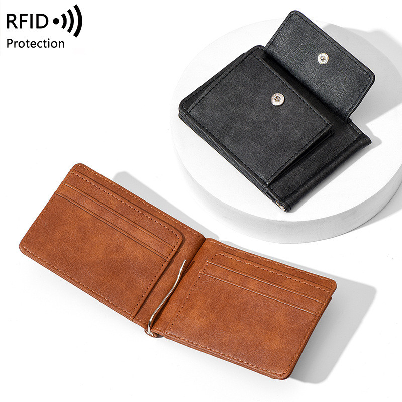 RFID Mens Slim Wallet Money Cash Clip Card Holder Card Case Wallet