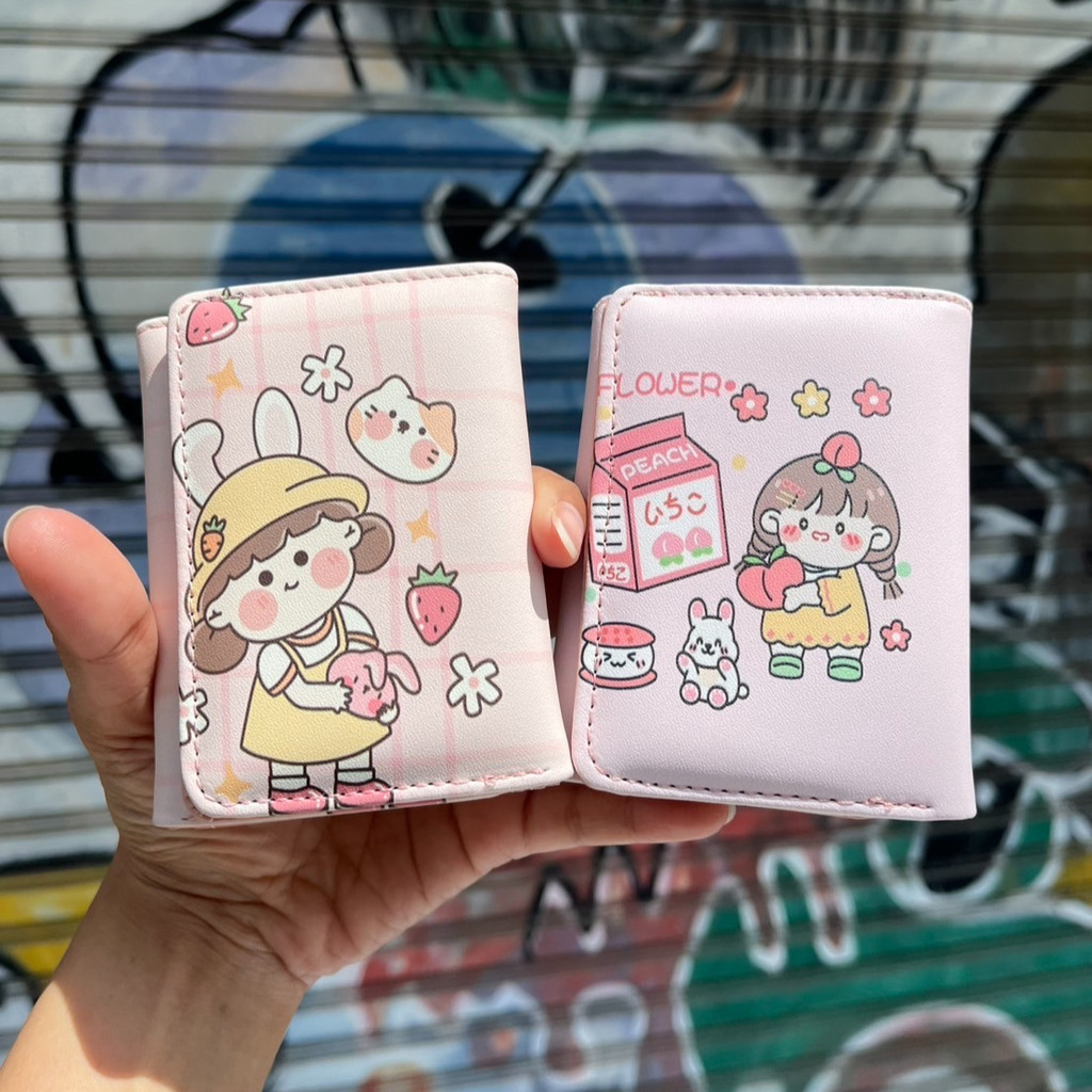 shiny.girl: กระเป๋าสตางค์มินิมอล สีน่ารัก พกพาสะดวก ขนาดเล็กแบบพกพา พร้อมช่องใส่บัตร 4สี- GR121 - รูปที่ 5