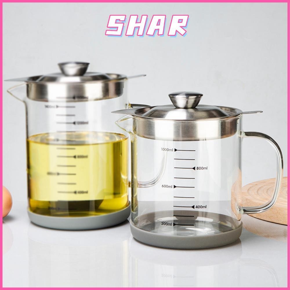 SHAR 【สินค้าพร้อมส่ง】กระจก หม้อกรองน้ำมัน กระจก หม้อ กรอง น้ำมันพืช 1L / 1.5L