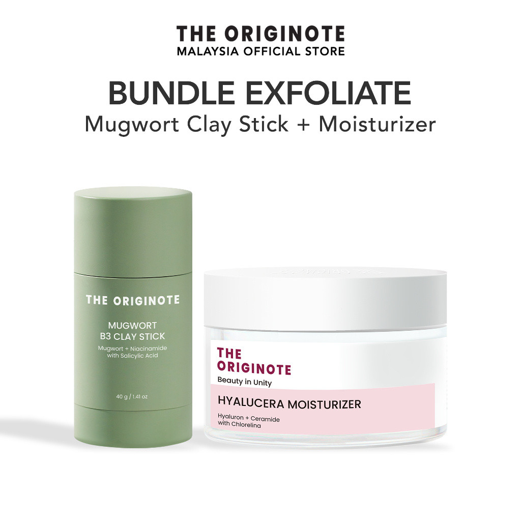 The Originote 2in1 Bundle Exfoliate Mugwort Clay Stick + Hyalucera Moisturizer