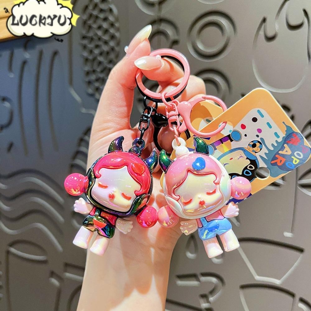 พวงกุญแจ LUCKYU Crybaby พวงกุญแจการ์ตูน POPMART หวาน จี้กระเป๋าสร้างสรรค์ PVC