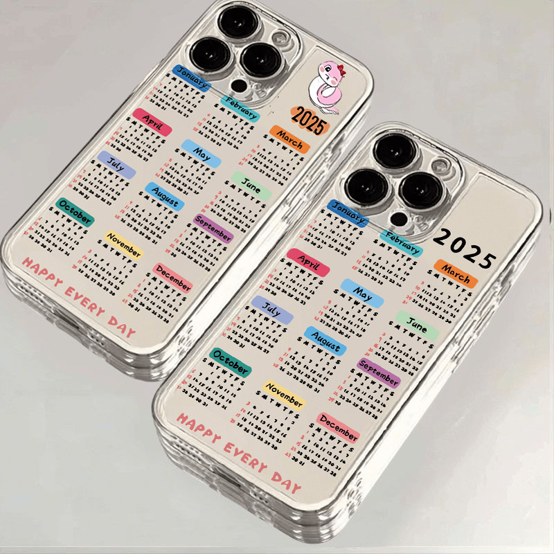 สําหรับoppo A79 A2 A3 Pro 5G A17 A15 A16 A18 A72 A92 A93 A36 A96 A76 A78 A54 A58 Realme C53 C55 C63 C67 11 12 Pro Plusเคสโทรศัพท์ปี2025 ปฏิทินจีนใหม่