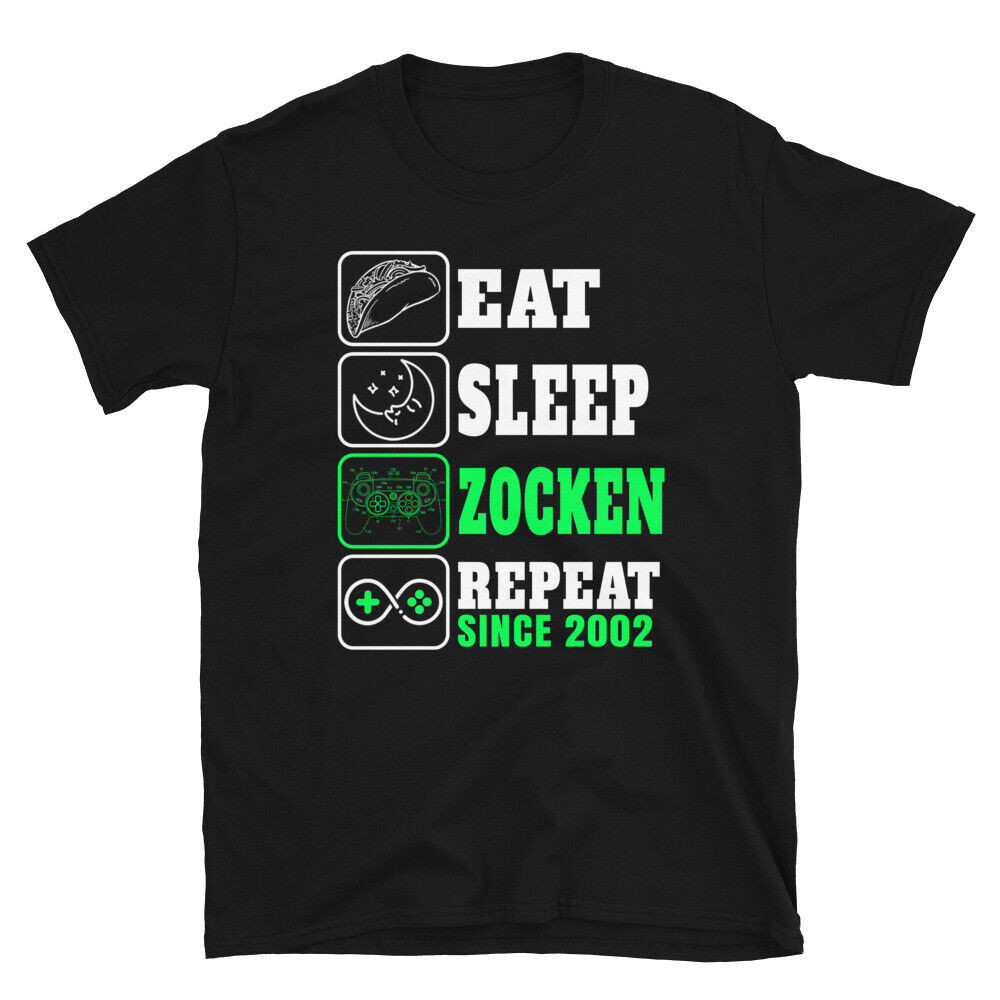 Gamer - Eat Sleep Zocken Sincei 2002 To Gamble T-Shirt