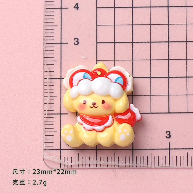 อุปกรณ์เสริมเรซิน DIY การ์ตูนเครื่องประดับยางครีมสัตว์ปีใหม่กิ๊บติดผมทำด้วยมือเคสมือถือหัวเข็มขัดรองเท้าชุดอุปกรณ์เสริม - รูปที่ 7