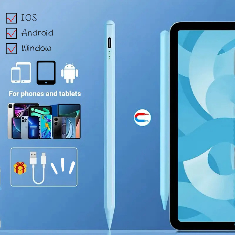 ปากกาสไตลัสสำหรับ iPad และ Android  IOS Window | USB/แบตเตอรี่สองช่อง, ชาร์จได้ | ตัวเลือกสีหลากหลายสำหรับการเขียนและวาด
