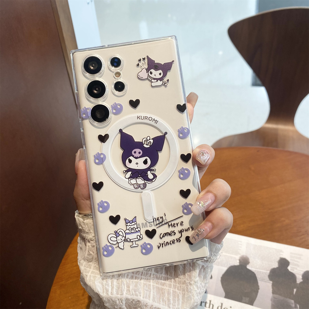 Samsung Samsung Galaxy S25 Ultra S24 Ultra การ์ตูนน่ารัก Kuromi Winnie the Pooh เคสโทรศัพท์ S23 S22 Ultra S23fe S24 Plus เคสแม่เหล็กแม่เหล็กดูดโกดัง Mi Winnie the Pooh Bracket รวมทุกอย่างเคสนุ่ม - รูปที่ 4