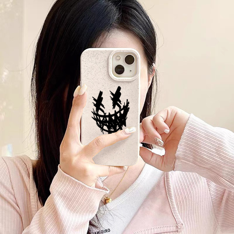 ARM ขั้นสูง ทนทาน ป้องกันการชนกัน for iPhone7 8Plus 15PRO XR XS X 11 13 12 14 16Pro Max รอยยิ้มชั่วร้าย