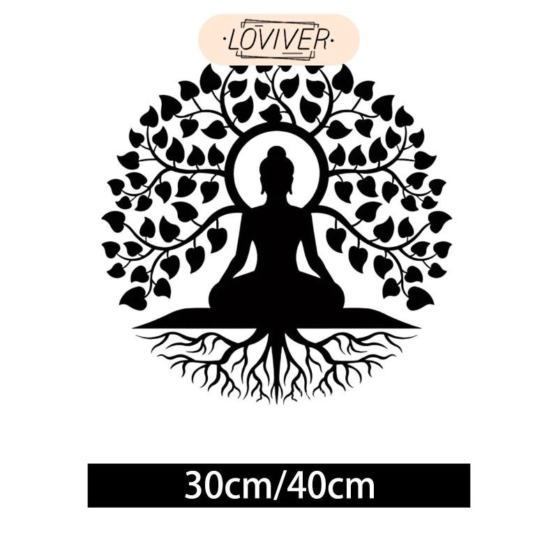 LOVIVER พระพุทธรูปต้นไม้โลหะ Wall Art ศาสนา Art Wall Decor Art Wall Decor