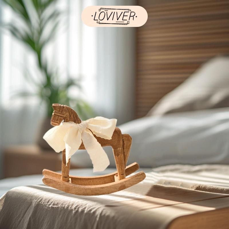 LOVIVER ไม้ม้าหุ่นม้าโยกรูปปั้นของขวัญของขวัญวันเกิดมินิมอลริบบิ้นหรูหราสําเนียงโต๊ะสร้างสรรค์ตกแต่ง ราคา ถูกที่สุด ดีลบีเคเค แกลเลอรีภาพที่ 5