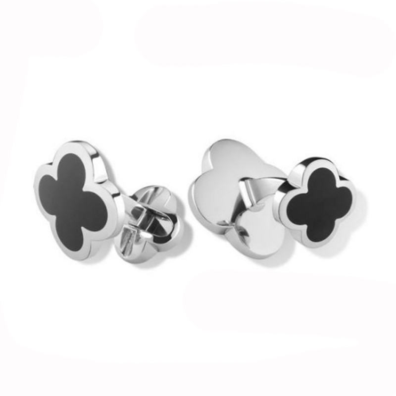 H กระดุมข้อมือคุณภาพสูง-Star Four-Leaf Clover Charm ผู้ชายแฟชั่นทุกการแข่งขัน
