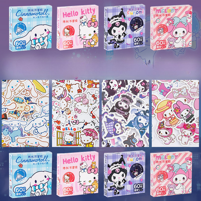 กล่องสติ๊กเกอร์การ์ตูน Kuromi Cinnamon Dog Guka Pocket Stickers