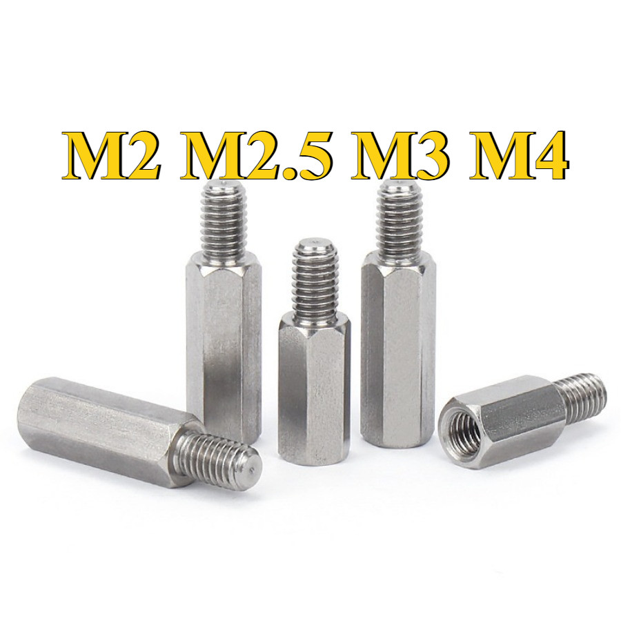 304 สแตนเลสหัวเดียวคอลัมน์หกเหลี่ยม,คอลัมน์แยกเมนบอร์ด M2/M2.5/M3/M4 [Len-DM]