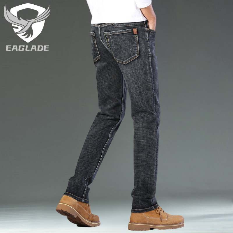 Eaglade กางเกงยีนส์ผ้ายืดลําลองสีน้ําเงินเข้ม 816 C03