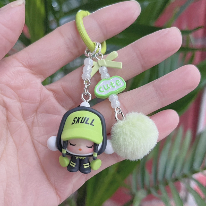 ของแท้ฟองบ้านนั่งน่ารักเม็ดจี้พวงกุญแจโซ่โทรศัพท์มือถือ