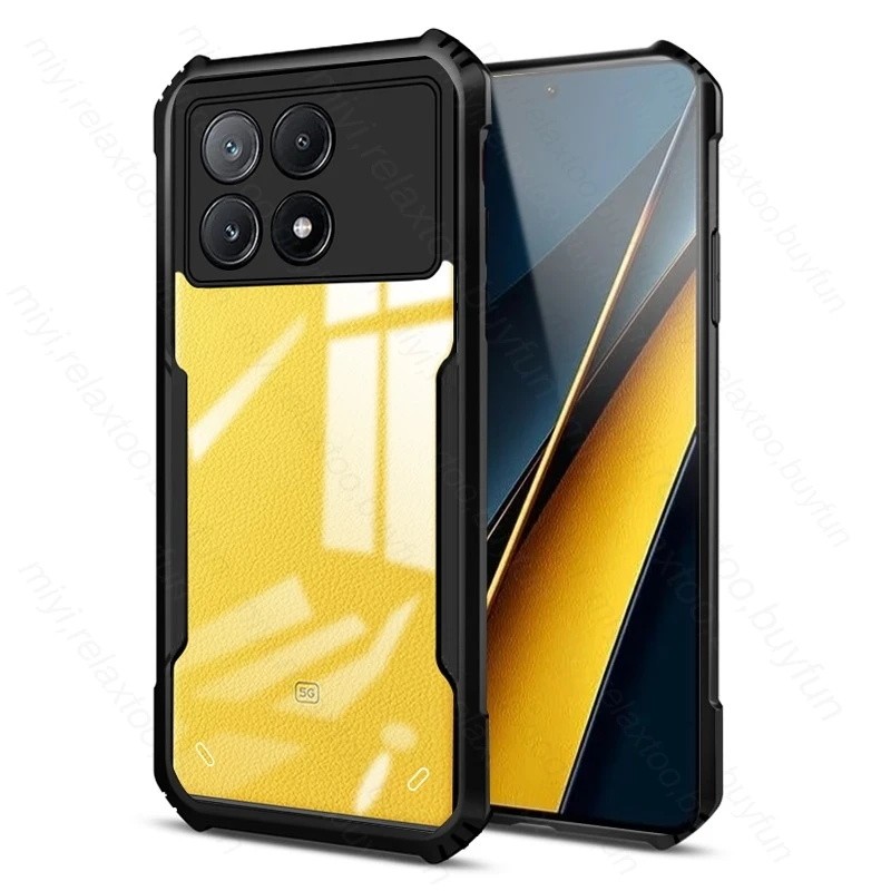 สําหรับ Redmi K80 Pro K70 K60 K50 K20 Pro K40 Pro Plus K70e K60 K50 Ultra K50i K40S K30i K30s Gaming Anti Fall กรณีโปร่งใส