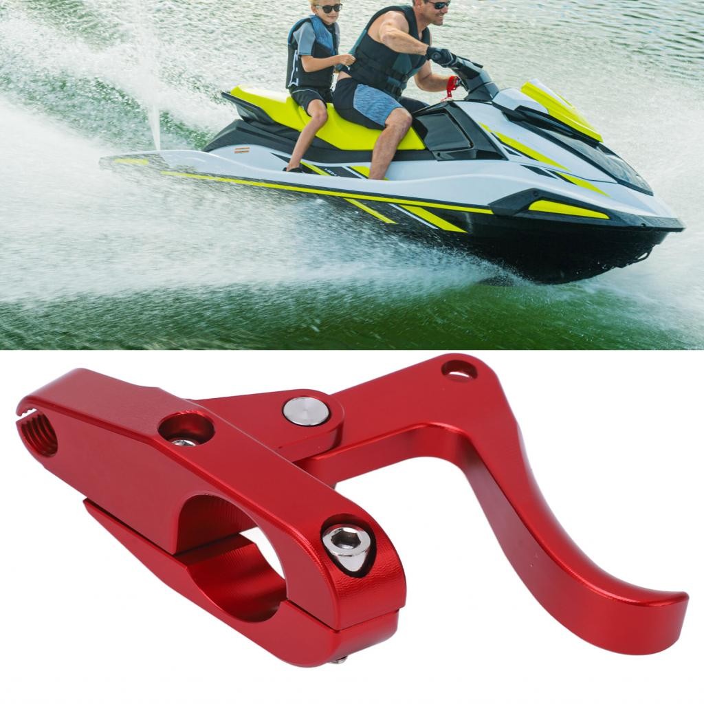 นิ้วคันเร่งอลูมิเนียมอัลลอยด์ประกอบนิ้วหัวแม่มือสำหรับ JETSKI Waveblaster FX1 300 440: ผู้ที่ชื่นชอบเรือควบคุมตามหลักสรีรศาสตร์ (สีดำ)