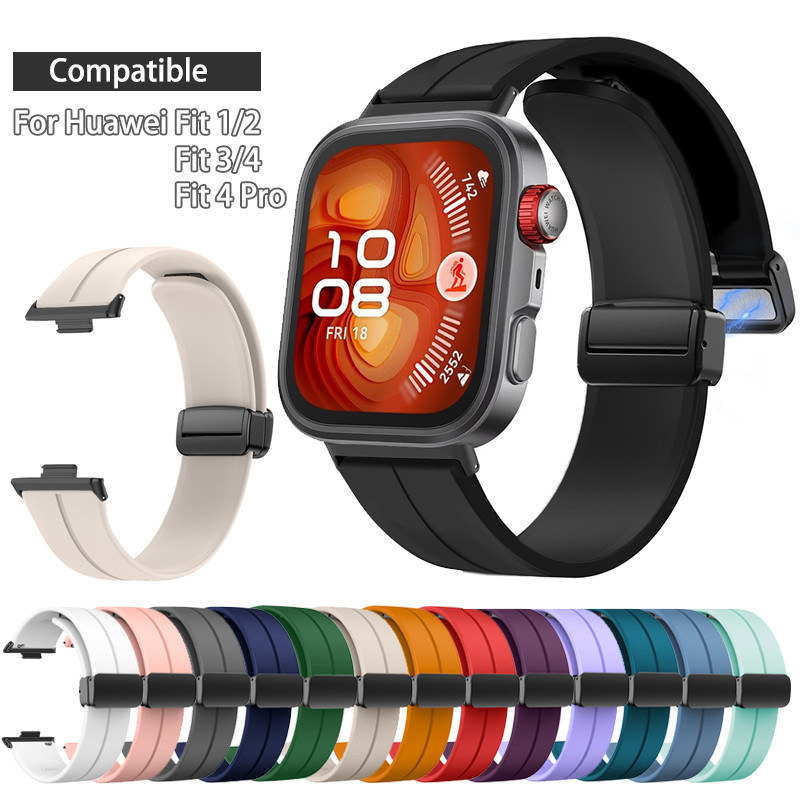 Magnetic Buckle Sport Band สายรัดแม่เหล็กสําหรับ Huawei Watch Fit 4 5 Pro Fit 3 2