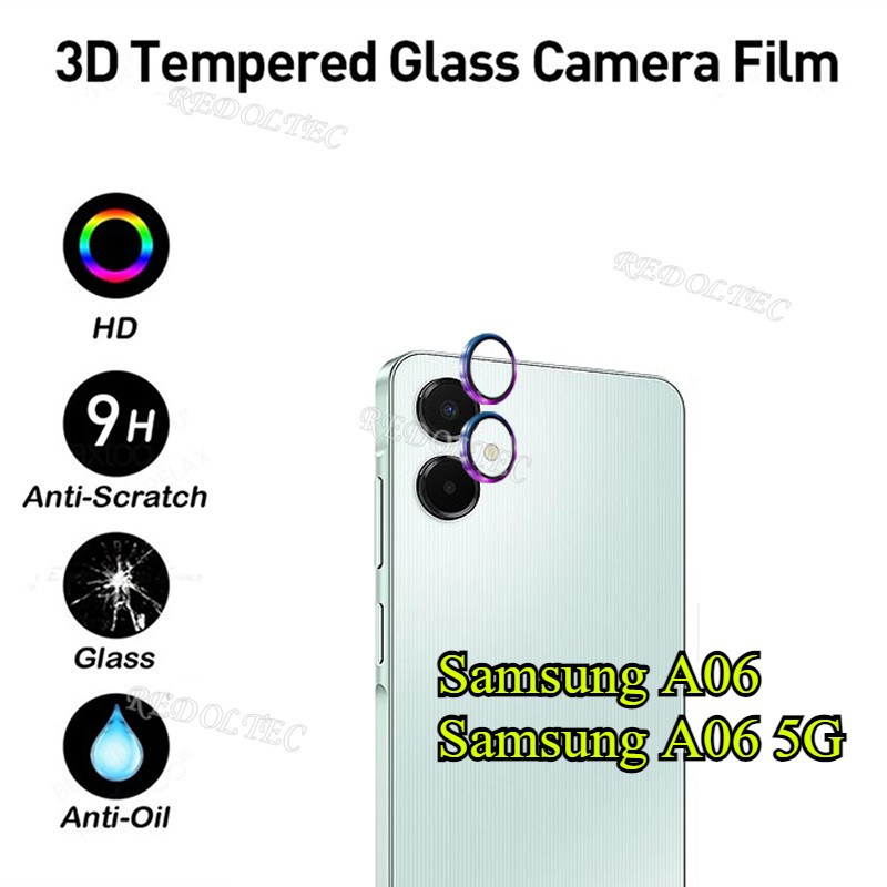 แหวนโลหะ Samsung Galaxy A06 4G 5G การป้องกันเลนส์กล้อง Samsung A06 Samsung A 06 กระจกนิรภัยคลุมทั้งห