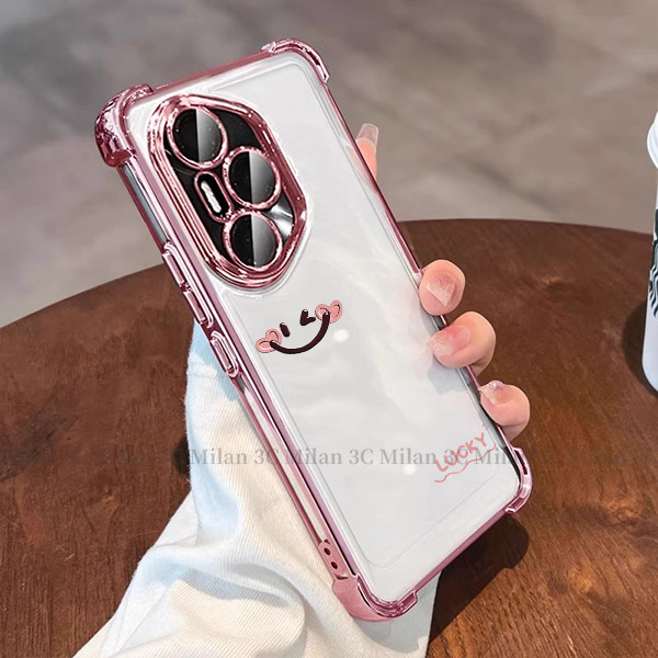 เคส Honor 400 Pro เคส Honor 400 เคส Honor 400 Smart 5G Smiley Soft Shell เคสโทรศัพท์แบบใสเคลือบไฟฟ้า