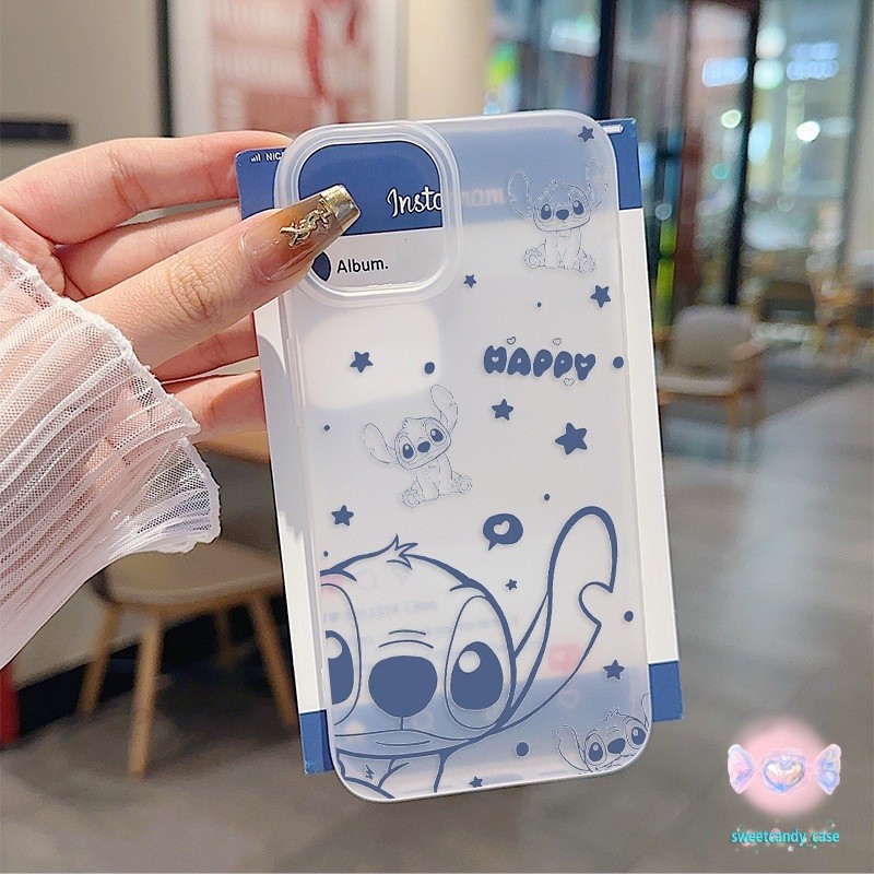 จัดส่งในพื้นที่ เคสมีน้ำค้างแข็ง Frosted ตัวการ์ตูน เคสคู่ สําหรับIPhone 16 15 14 13 12 11 7 8 plus Pro Promax X XR XS