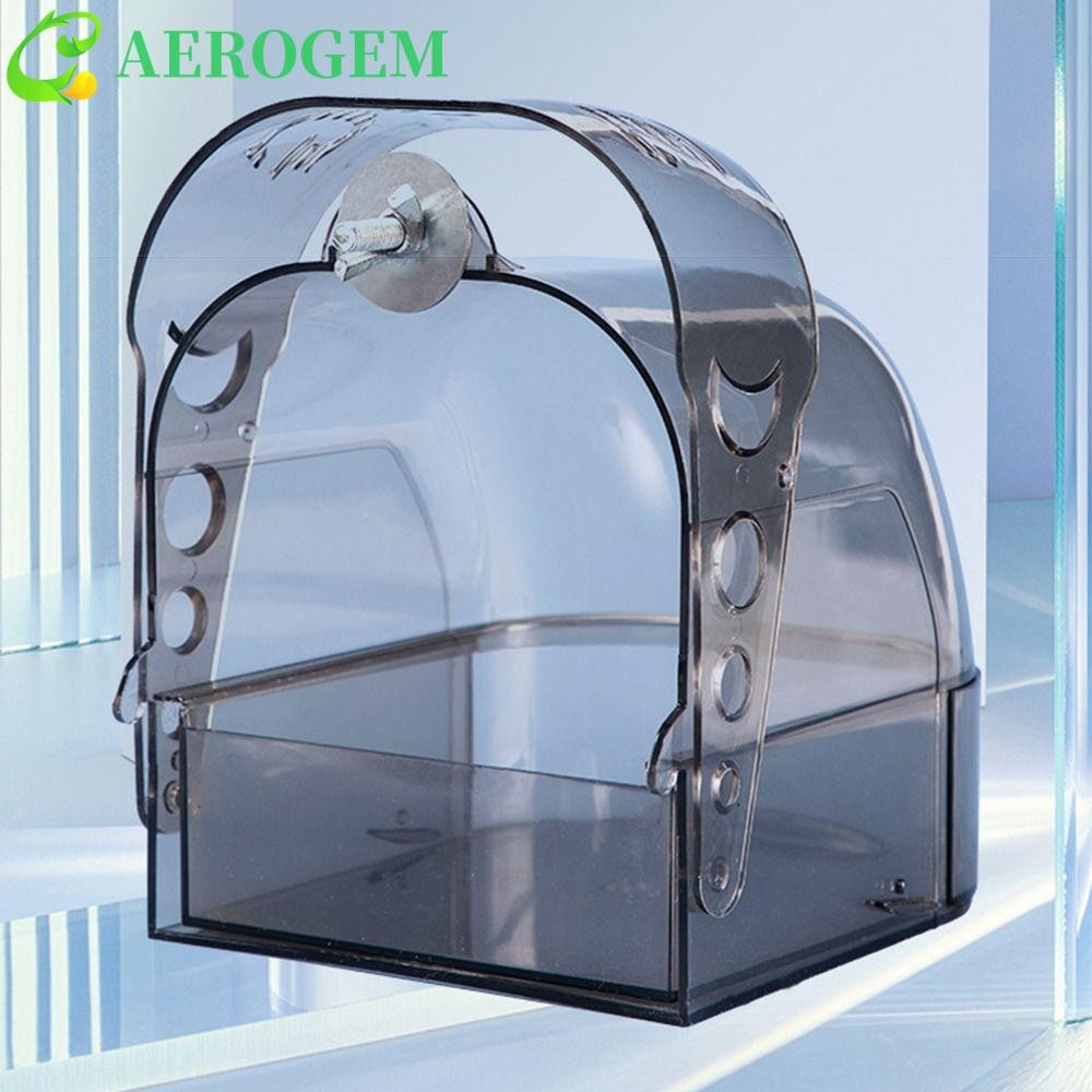 AEROGEM Bird Shower Box, Multifunctional Drawer สไตล์ Parrot อ่างอาบน้ํา, Bird Cage อุปกรณ์เสริมพลาสติก Wall Mount แขวน Parakeet อ่างอาบน้ําสําหรับนกแก้ว Parakeet
