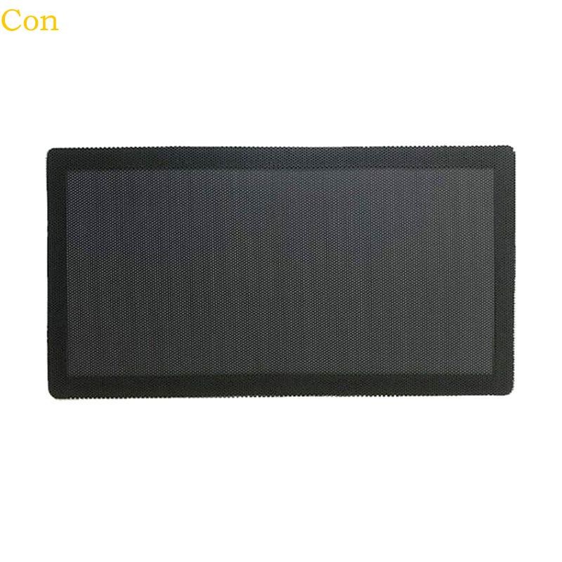 Con กรองฝุ่นพัดลมคอมพิวเตอร์ Cooler PVC ตาข่ายแม่เหล็กสีดํากันฝุ่นสําหรับฝาครอบกรณี 12x24 ซม.