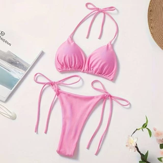 🧸💦Karola Bikinis⛱️🧸 ส่งไวจากไทยบิกินี่+เสื้อผ้ากันแดด บิกินี่ swim ชุดว่ายน้ำจีสตริง 5 สี YY03