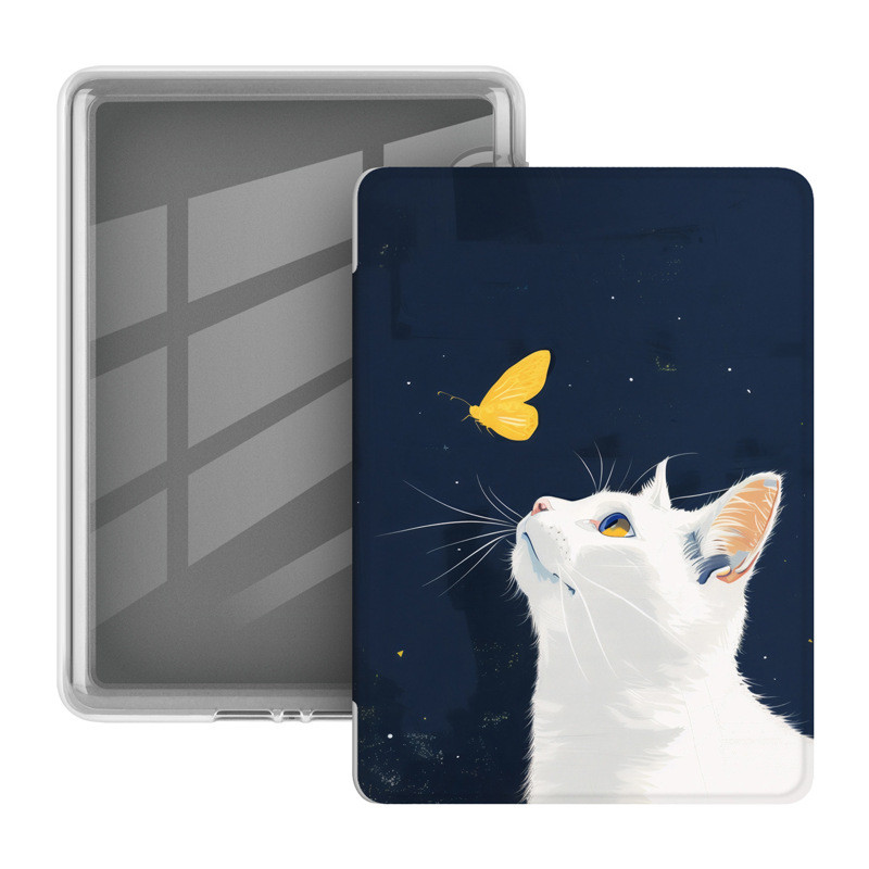 เคสการ์ตูนสําหรับ Kindle Paperwhite 7 (12th Gen,2024) น่ารัก Pu หนังอะคริลิคฝาหลังสําหรับ Kindle Col