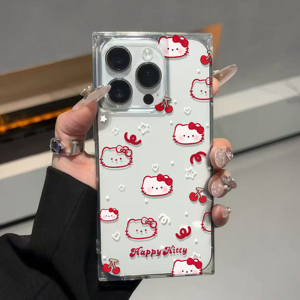 [เคส Cube] Cherry ki Ice Crystal Cube เหมาะสําหรับ Apple 16ProMax/15/14 เคสโทรศัพท์ iPhone13/12 อินเทรนด์