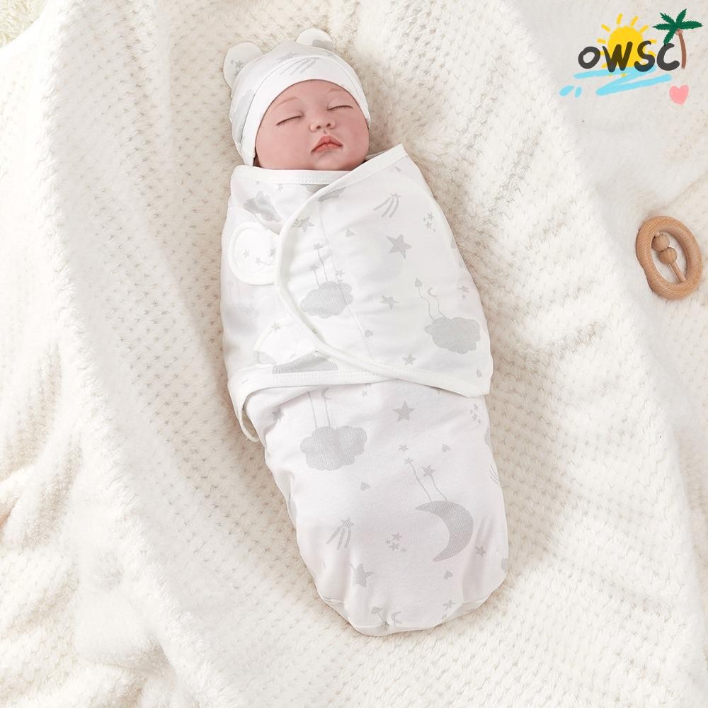 OWSC ผ้าห่อตัวเด็ก,ถุงนอนทารกแรกเกิดแบบปรับได้นุ่ม,ขายร้อนผ้าฝ้ายอุ่นป้องกันการเตะผ้าห่มเด็กทารก