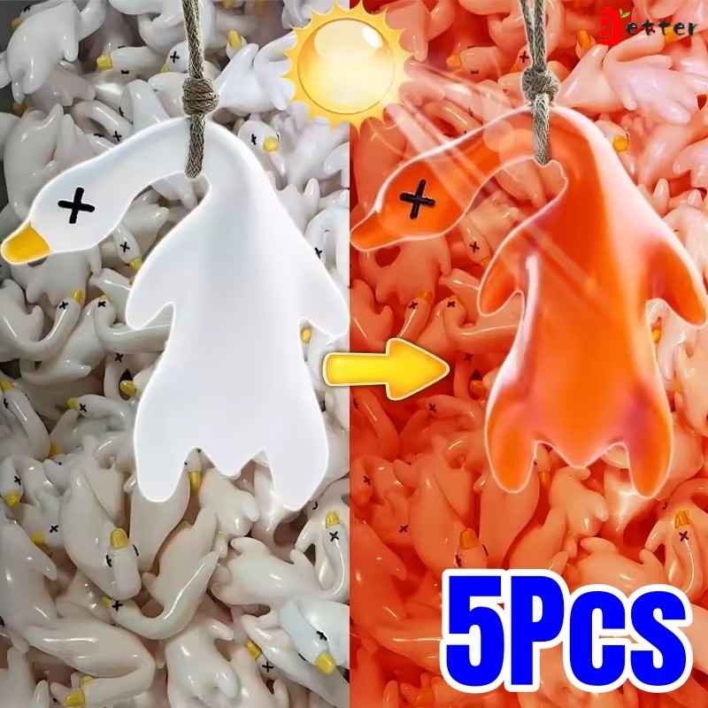 Creative Photosensitive เป็ดย่างเชือกโทรศัพท์มือถือ-น่ารัก UV Test Duck รถแขวนอุปกรณ์เสริม - พวงกุญแจตุ๊กตา 3D สําหรับของขวัญเพื่อน