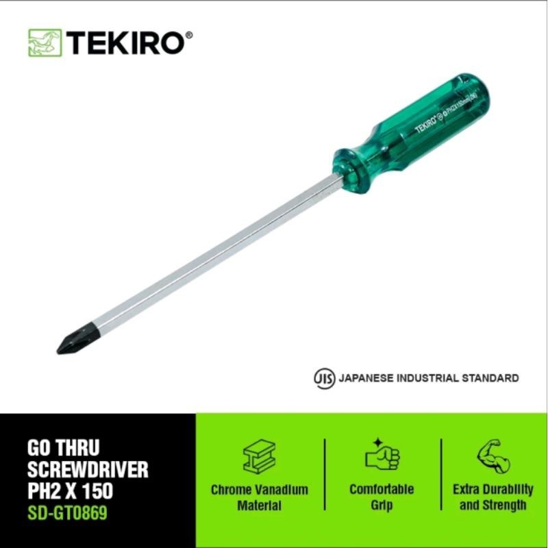 ไขควงกระแทก Tekiro (PLUS/+) Ph2x150MM Go Thru Ph2x150 mm *TRENSITY*