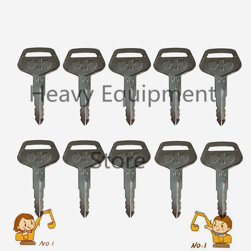 ชุด 10 สําหรับ Komatsu Heavy อุปกรณ์ 787 ชุด 10 Key Excavator Dezer Loader Backhoe Starter ฟรี