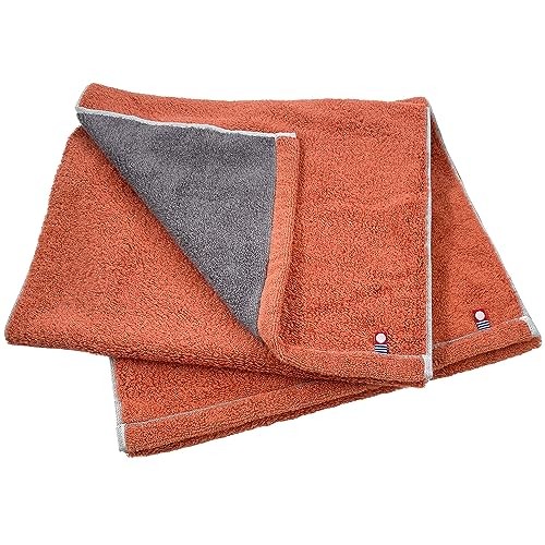 【ชุด 2 ชิ้น】 Imabari ผ้าขนหนู + ผ้าขนหนูเฟซที่สามผลัด สีส้ม เทา 3