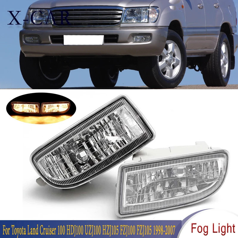 ฮาโลเจน LED หมอกไฟหน้าขับรถหมอกโคมไฟสําหรับ Toyota Land Cruiser 100 LC100 HDJ100 FZJ100 FZJ105 1998-