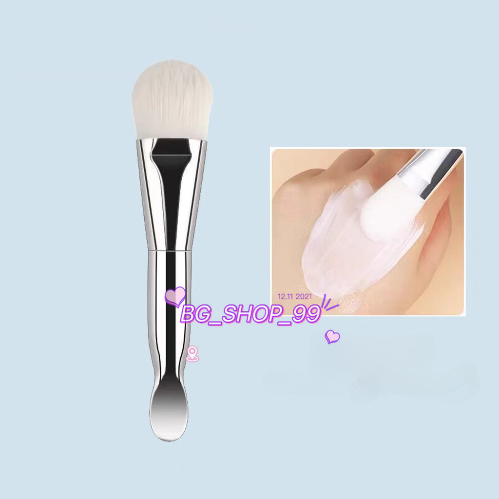 พร้อมส่ง🛒✔แปรงมาร์ค น้ำหนักเบา พกพาง่าย ขนแปรงแน่น สวยมีสไตล์ แปรง+ที่ตักครีม