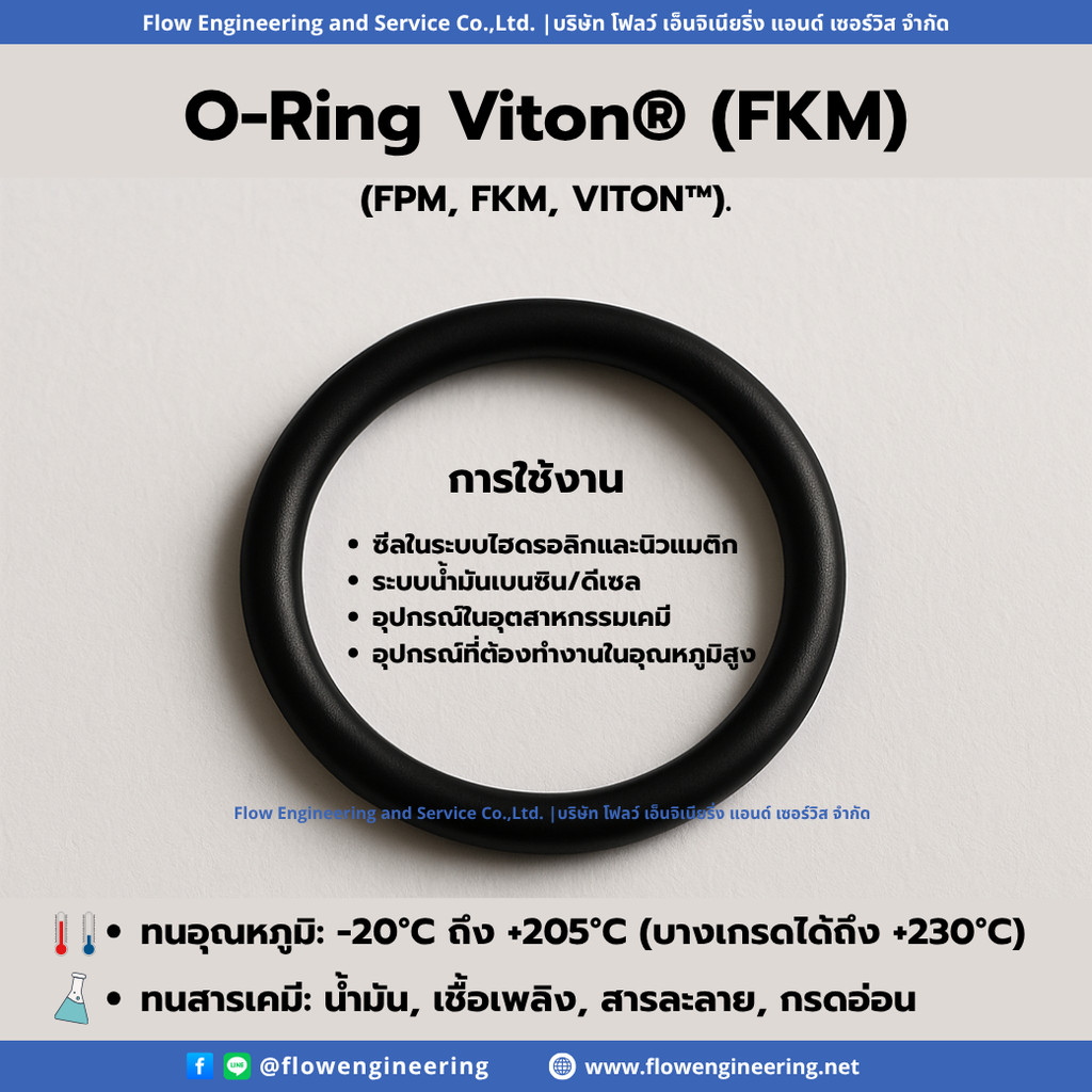 O-Ring Viton หนา (โต) 5 mm