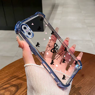 เคสสําหรับ iPhone X XS XS MAX เคสโทรศัพท์ TPU 2025 กันกระแทกการออกแบบใหม่รักโบว์อุปกรณ์เสริมฝาครอบ SZ26
