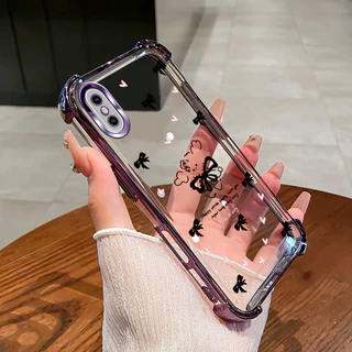 เคสสําหรับ iPhone X XS XS MAX เคสโทรศัพท์ TPU 2025 กันกระแทกการออกแบบใหม่รักโบว์อุปกรณ์เสริมฝาครอบ SZ26