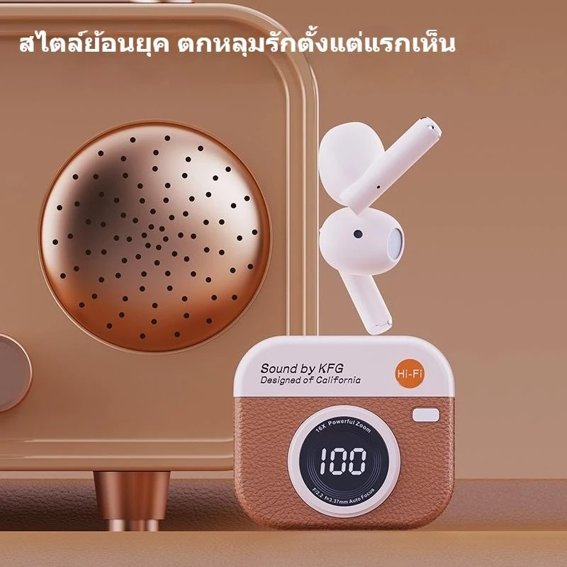 TWS หูฟัง Bluetooth ANC ENC หน้าจอ LED แสดงสถานะ มีไมค์ thumbnail 9