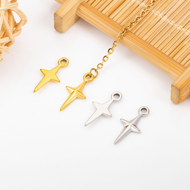 สแตนเลส.Hexagram.Cross จี้ DIY เครื่องประดับ