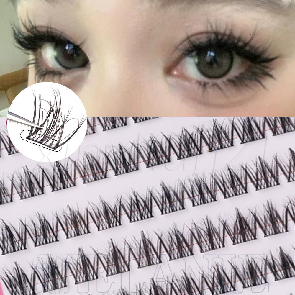 ขนตาปลอมขนมิงค์ 5D - กาวฟรีขนตาติดด้วยตนเอง - DIY Segmented Long Eyes Lashes - อุปกรณ์แต่งหน้าดวงตา