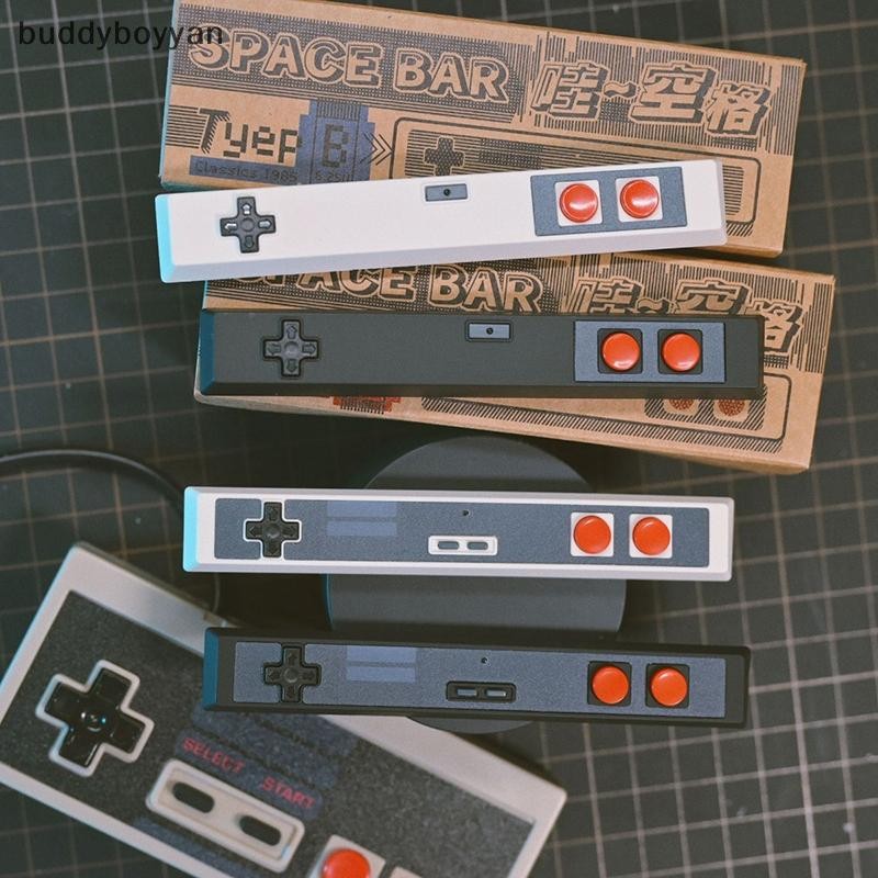 Bbth Retro Gamepad Keycap 6.25u spacebar Artisan Keycap วัสดุ ABS สําหรับ MX สวิทช์สําหรับเล่นเกมคีย์บอร์ดสีดําสีขาว Vary
