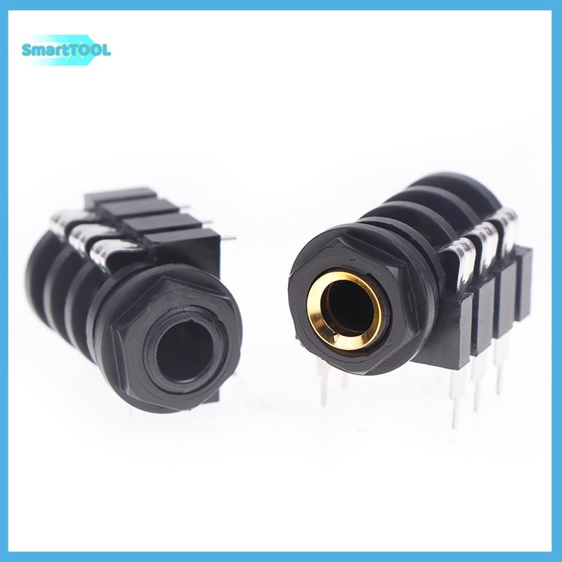 Utzn> 5PCS สเตอริโอประเภทแจ็คเสียงแผง PCB Mount 6 Pin 1/4 "6.35 มม.Dual Channel หญิงสเตอริโอหูฟังแจ็คซ็อกเก็ตโทรศัพท์ใหม่