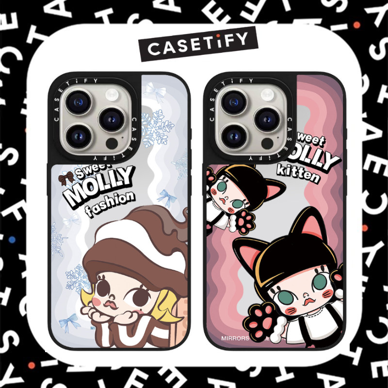 【Mirror Case】casetify Mart Molly รูปแบบกันกระแทกสําหรับ iPhone 16ProMax 16Pro 16 14 13 12 15 Pro Max เคสโทรศัพท์