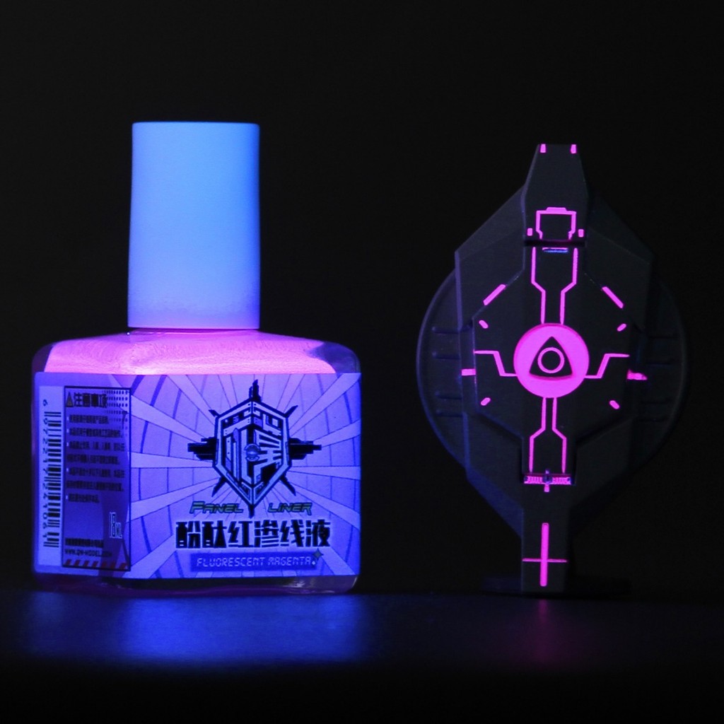ภาพวาด 18ml น้ําเรืองแสงแผงหมึกสําหรับ Gundam Gunpla GK DIY ตัวเลขชุดระบายสีเครื่องมือ Eye Mecha Fluorescent แผง Liner Q0611-21