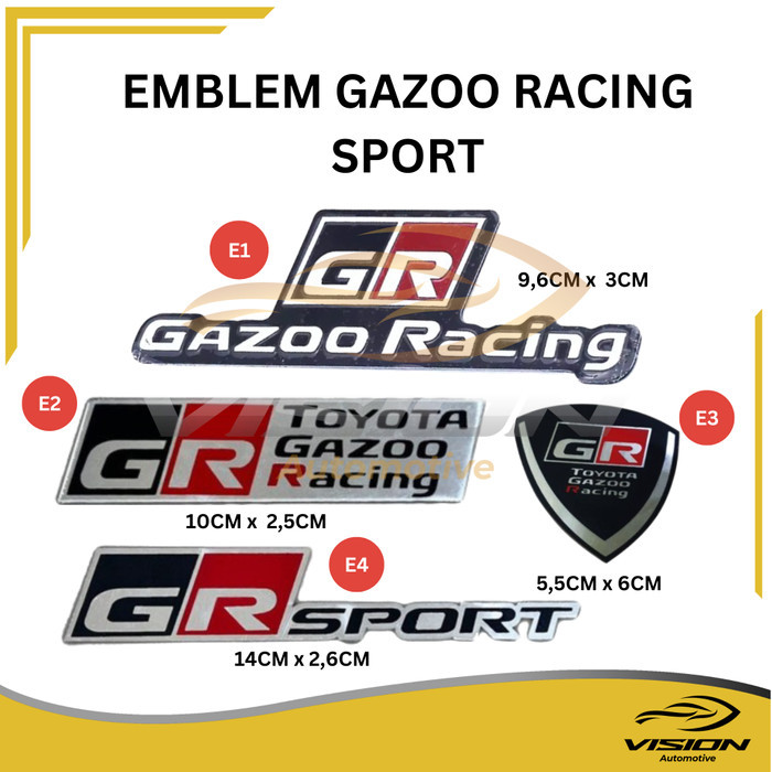 สัญลักษณ์โลโก้ Toyota GR SPORT GR Gazoo GR Racing