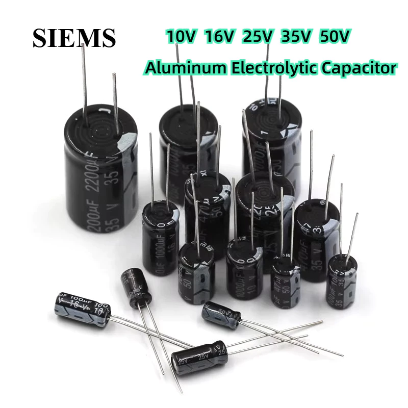 Electrolytic Capacitor 10V 16V 25V 35V 50V 10UF 220UF 100UF 470UF 1000UF 2200UF อลูมิเนียม Electrolytic Capacitor ใหม่