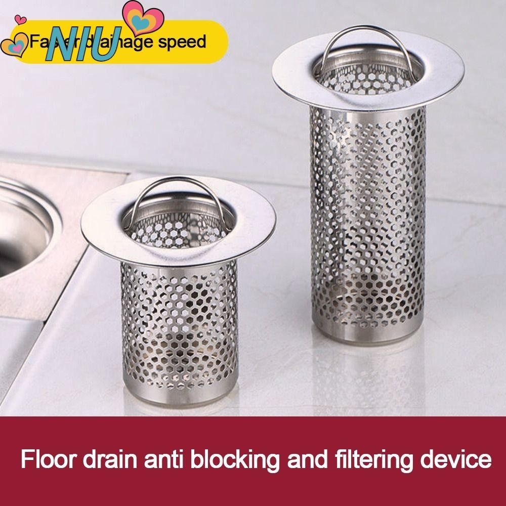 Niuyujs ท่อระบายน้ําชั้นกรองตาข่าย,พร้อมที่จับ Anti-Clogging อ่างล้างจานกรอง, Multifunctional Waste Drainer สแตนเลส Anti-Pest อาหารผม Stopper ห้องครัวห้องน้ําห้องน้ําเครื่องมือ